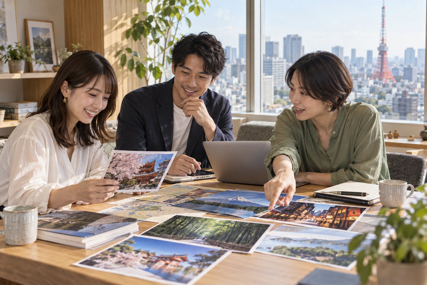 旅行商品の企画打ち合わせの生成イメージ