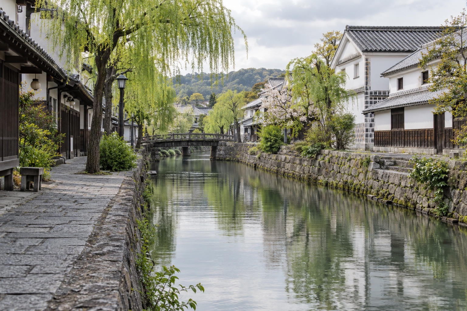 AI-generated canal and historic streets