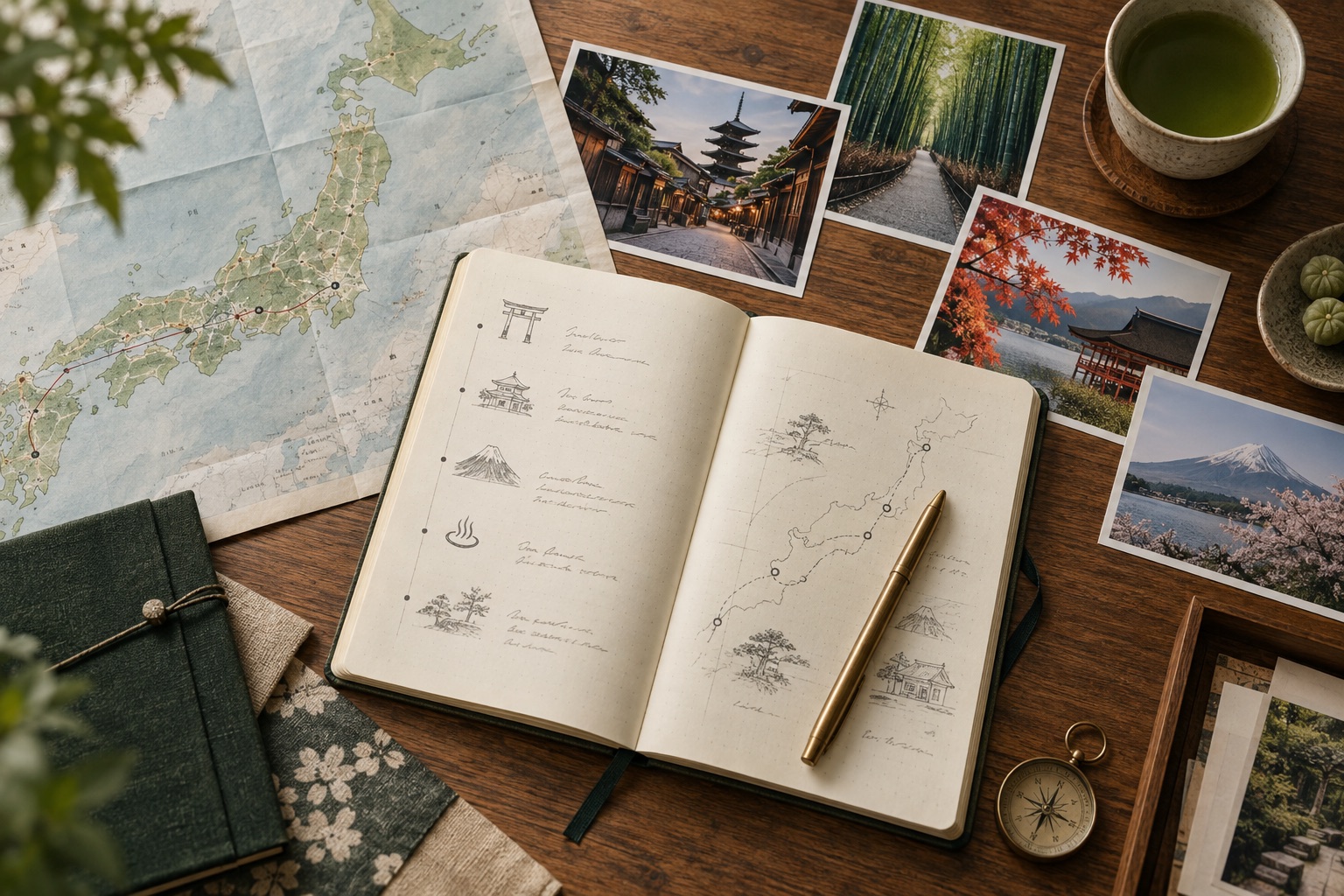 AI-generated travel planning desk